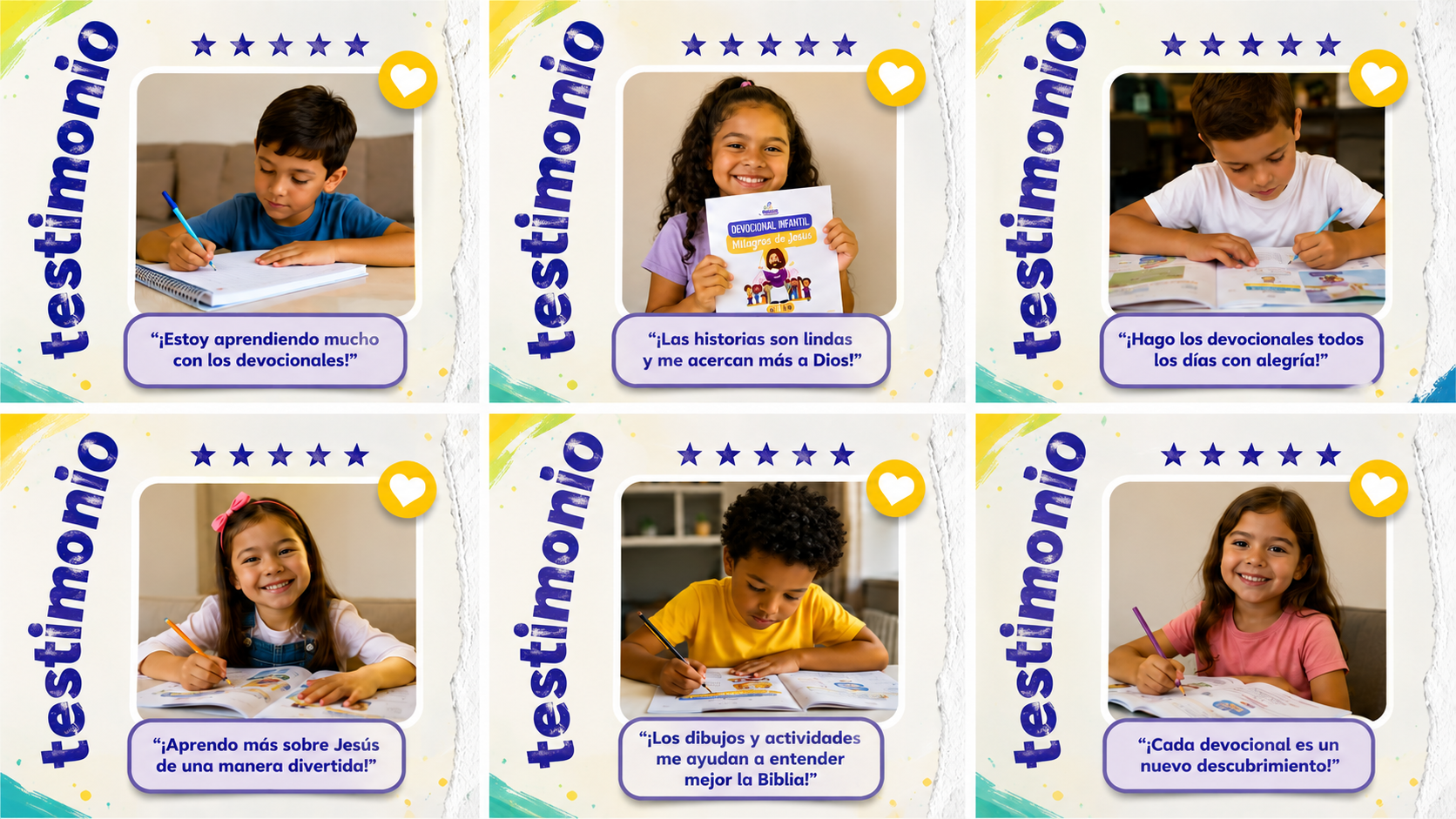 Testimonios de niños usando el Álbum de la Biblia